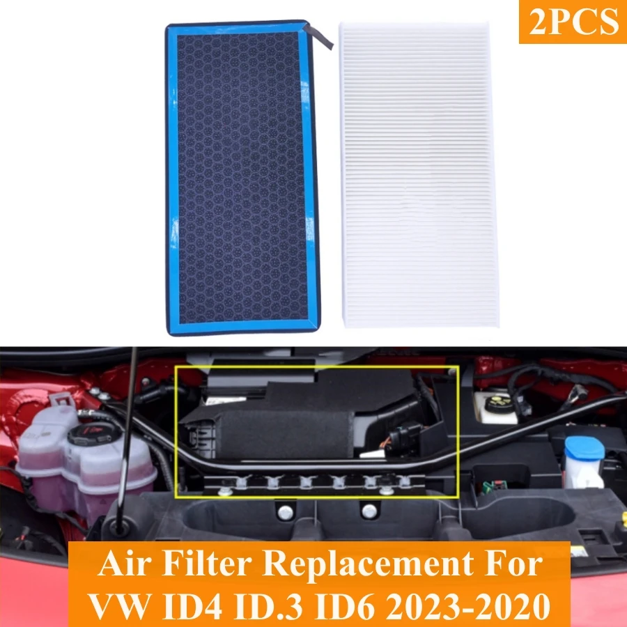 2PCSCarCabinAirFilterReplacementForVWID4ID3ID620232020