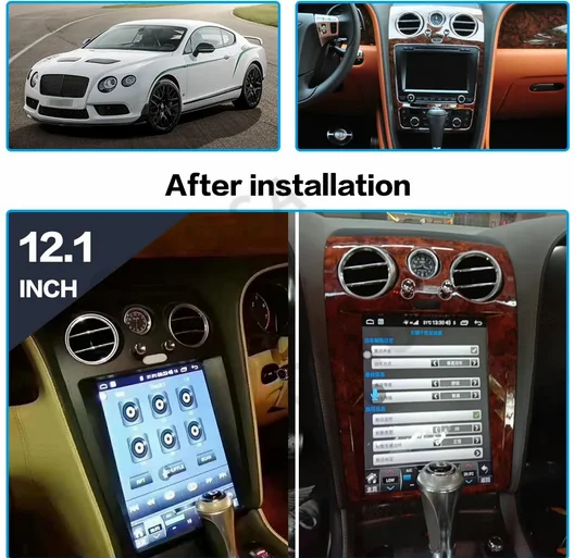 Autoradio Per Bentley Gt Eccesso Di Velocità Supersport Android 13 8 + 128 Tesla Style Multimedia Player Car Gps Navigation Head Radio Tape