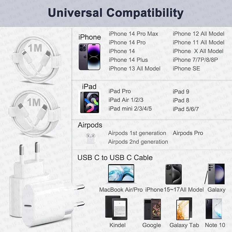 Original PD 45W Type C Charger For Apple iPhone 17 16 15 14 13 12