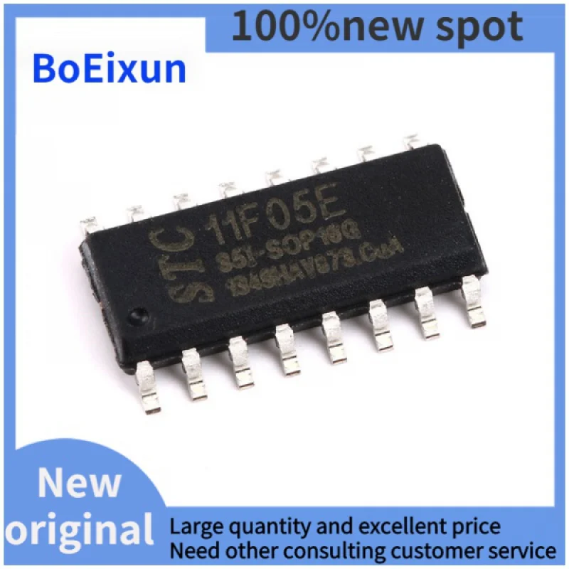 

100% brand new STC11F05E STC11F05E-35I STC 11F05E SOP16G SOP-16 Microcontroller MCU IC Controller Chip 11F05E-35I-SOP16
