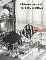 COMFEE' Compact 2.1 Quart Air Fryer with 12 Menu Options, Adjustable Timer & Temperature Control 180-400 degrees F, Dishwasher-S 6