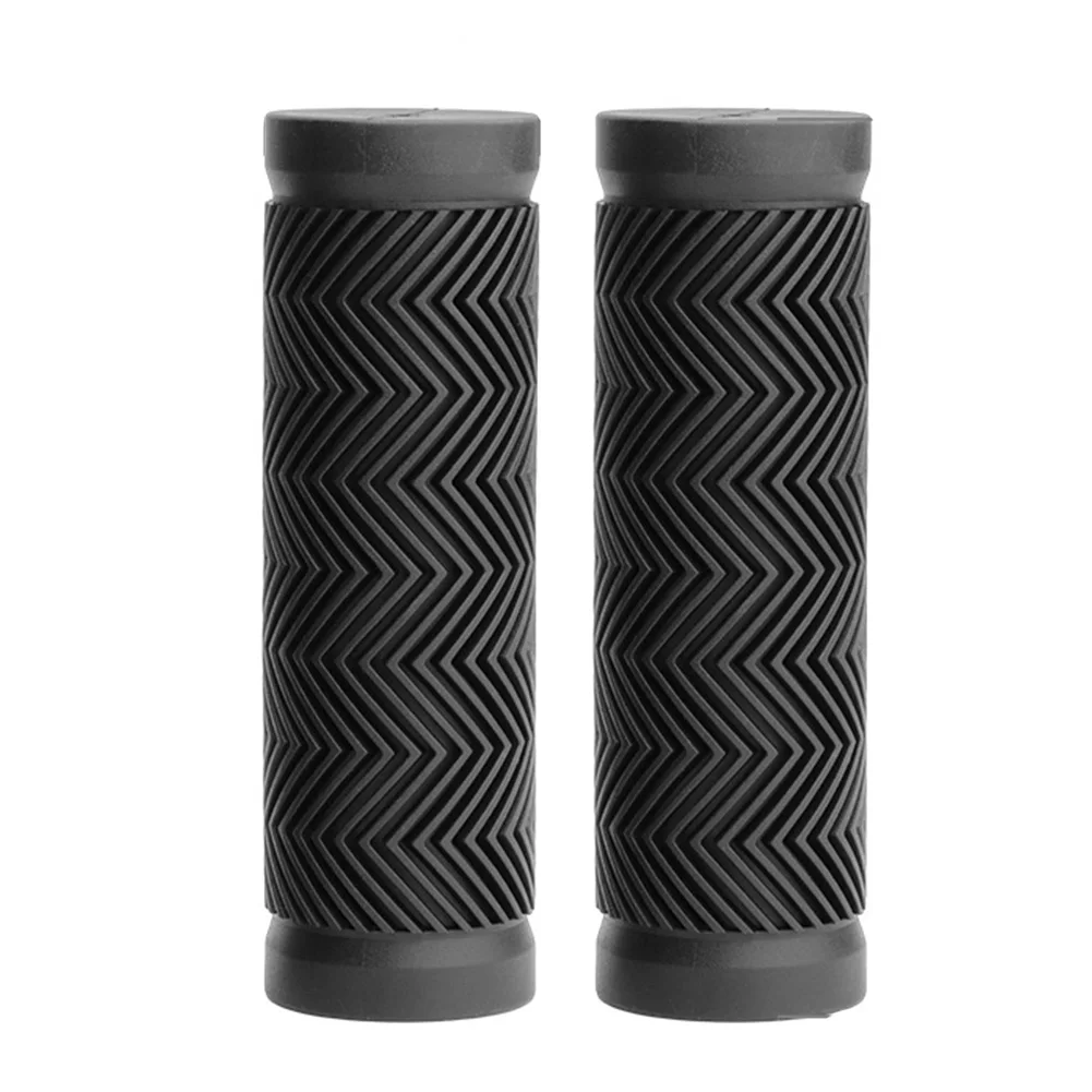 

1 Pair Bike Handlebar Handle Hand Grips MTB Mountain Bicycle Scooter Black Soft Rubber Grip Shock Absorption Cycling Parts