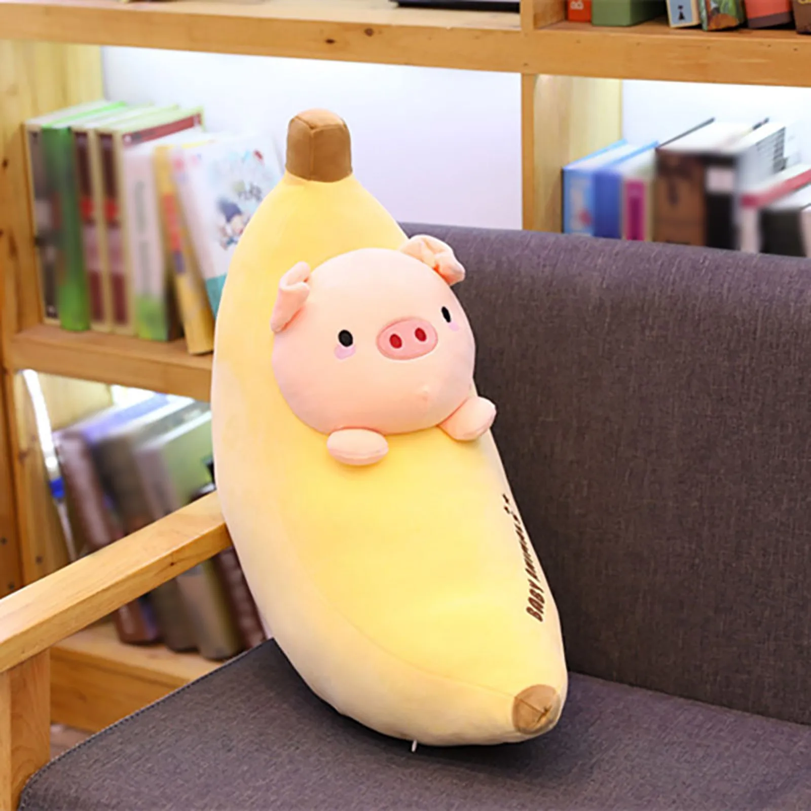 

2gether Plush Cute Banana Throw Pillow Transforms Into Piglet Lamb And Rabbit Doll Suitable For Sofa Cushion Child Plush Small
