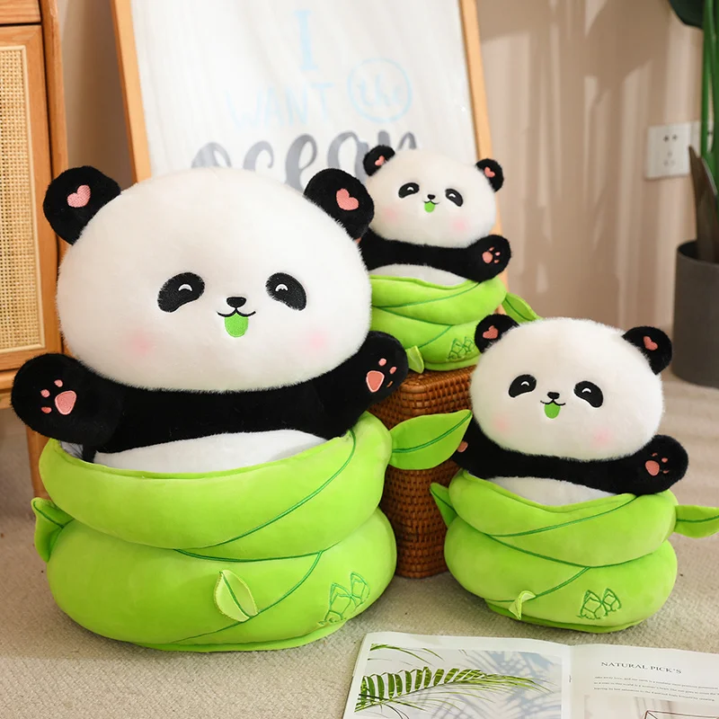 25/30/50cm Cartoon Bamboo Shoot Panda Plush Toys Cute Soft Stuffed Animal Baby Appease Dolls for Kids Girls Birthday Gifts Decor childcare center playset kids play center for baby dolls 5 play areas