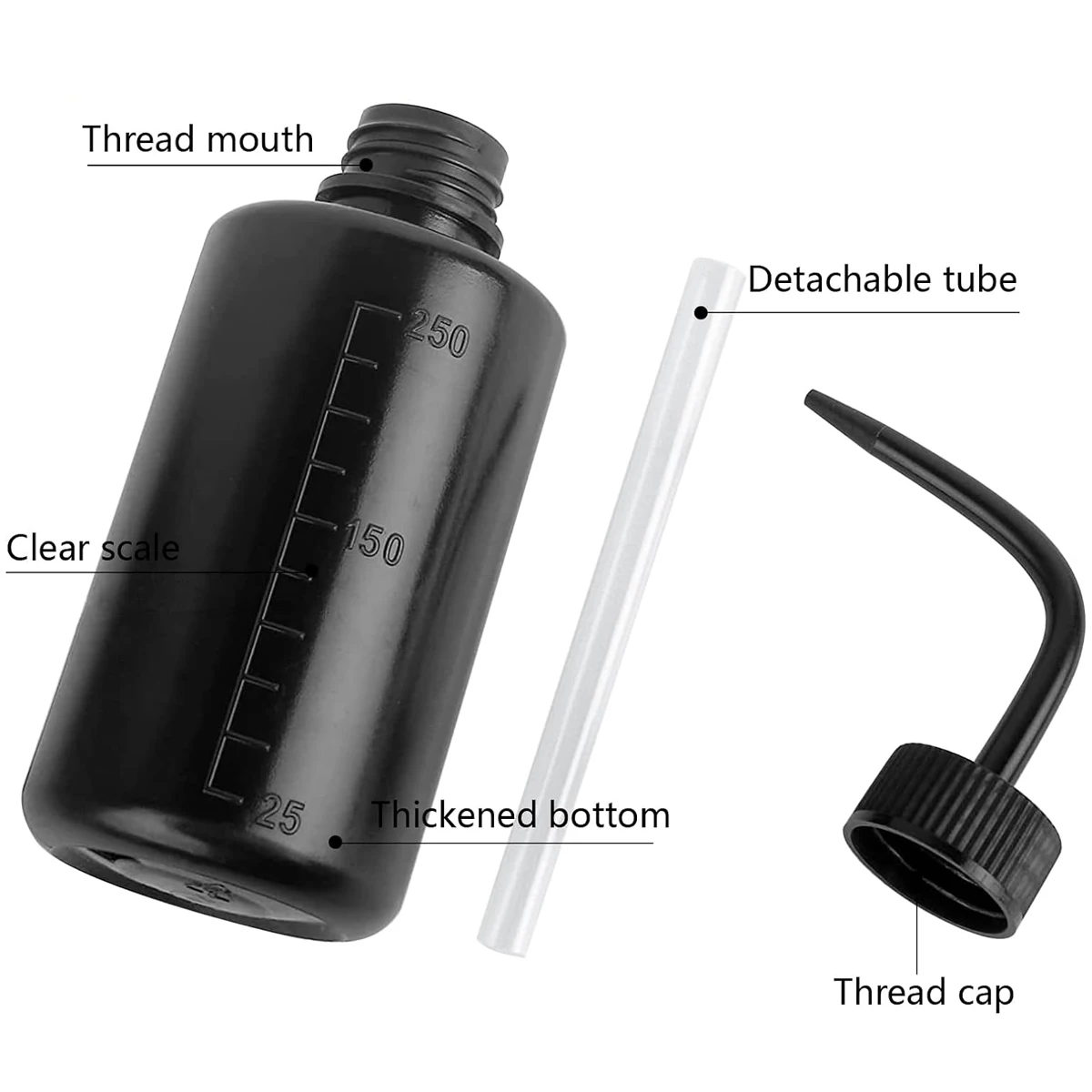 250/500ml Tattoo Spray Bottle Plastic Safety Wash Bottles Lab Tattoo Squeeze Bottle Tattoo Accessories 5