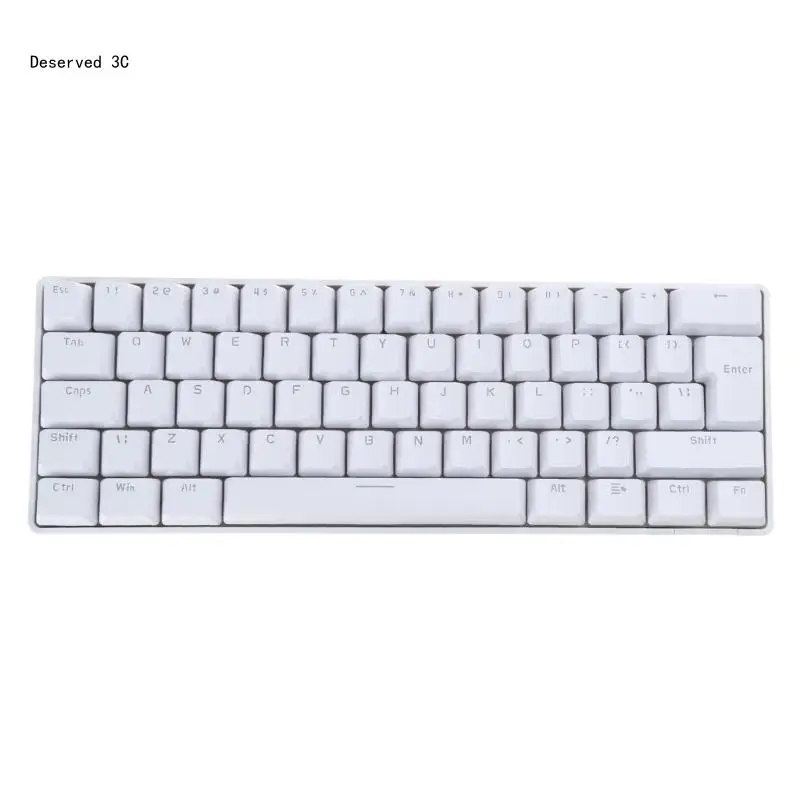 키보드 및 마우스 세트 기계식 키보드 세트 62키 RGB 6400DPI 마우스(패드 포함)