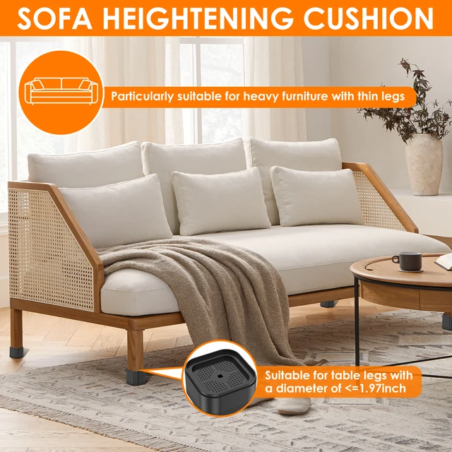 8/16Pcs Furniture Risers Heavy Duty Sofa Riser Nonslip Bottom Adjustable Table Risers Stackable Bed Lifter Furniture Accessories 2