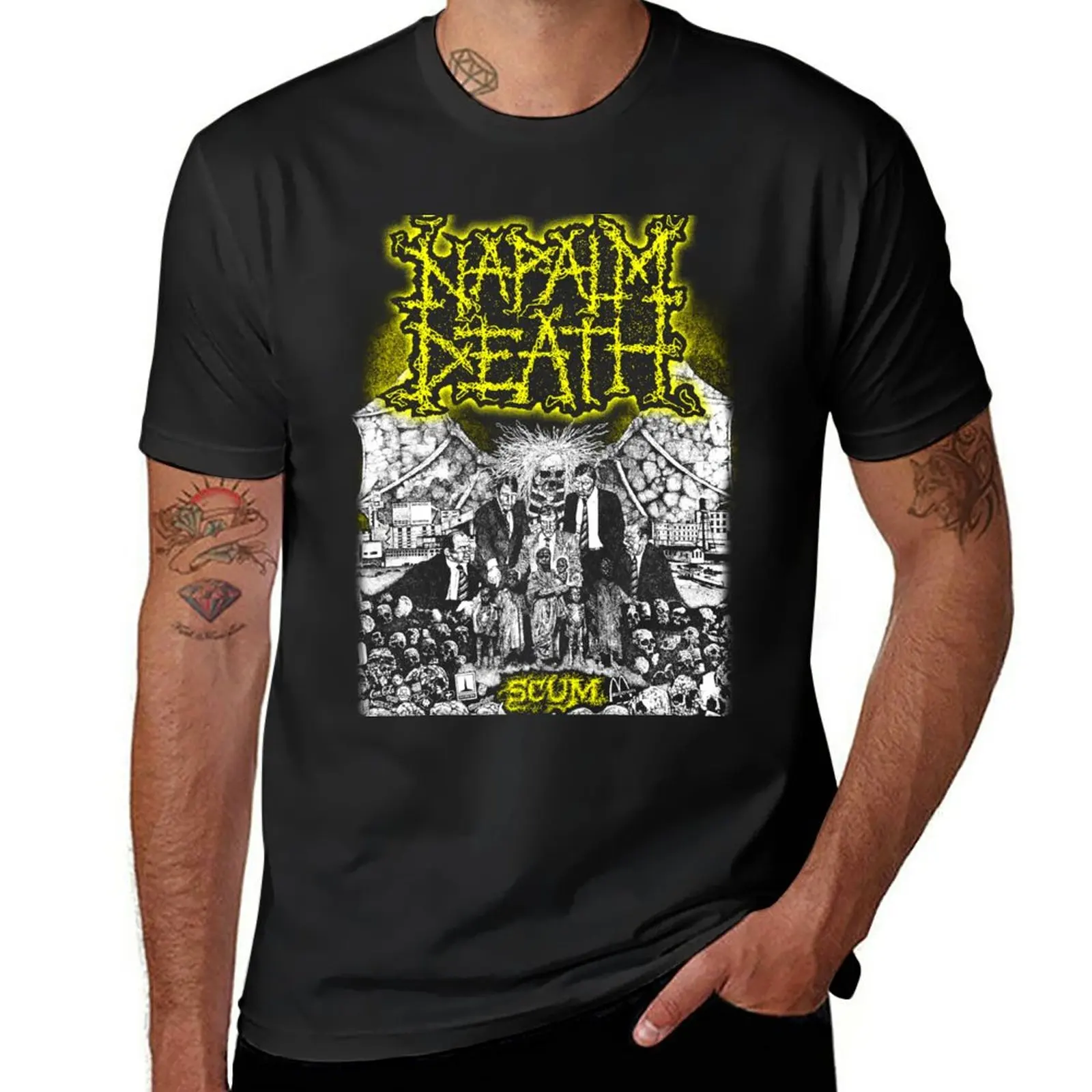 

New Scum by Napalm Death - Classic Old School Grindcore Death Metal T-Shirt sublime t shirt cute tops plain black t shirts men