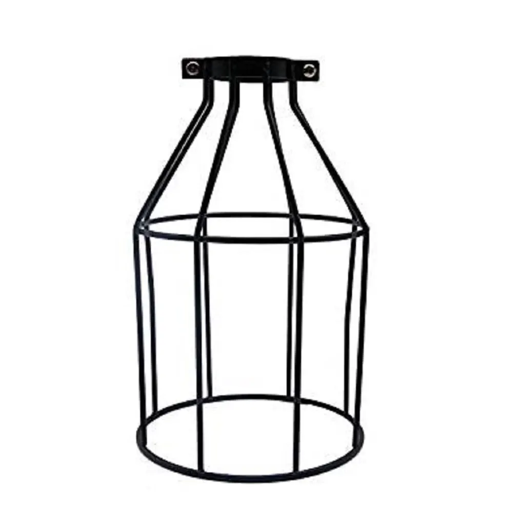 

Industrial Vintage Bulb Guard Bird Cage Lampshade Vintage Metal Lamp Guard Wire Cage Hanging Pendant Light Shade Metal Wire Cage
