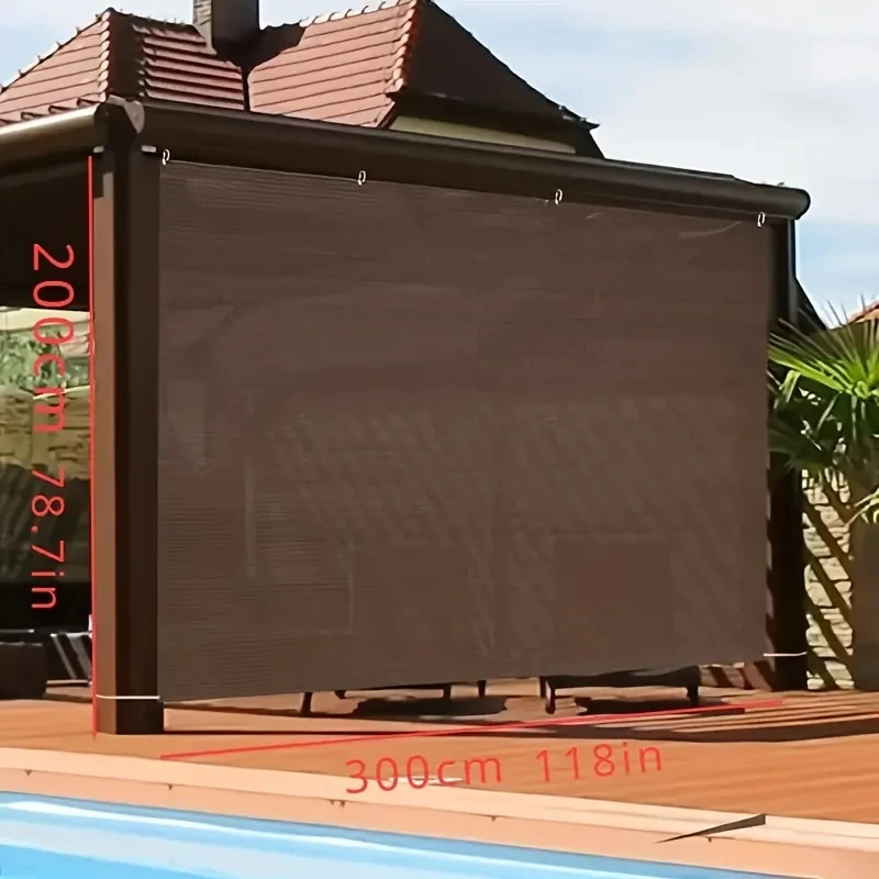 Durable Brown UV Protection Outdoor Sun Shade Net for Travel, Picnics, and Pools