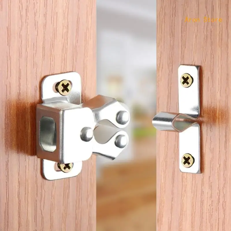 Set of 5 Double Roller Door Catches Durable Cupboard Cabinet Door Catch with Screws Reliable Twin Roller Closet Catches