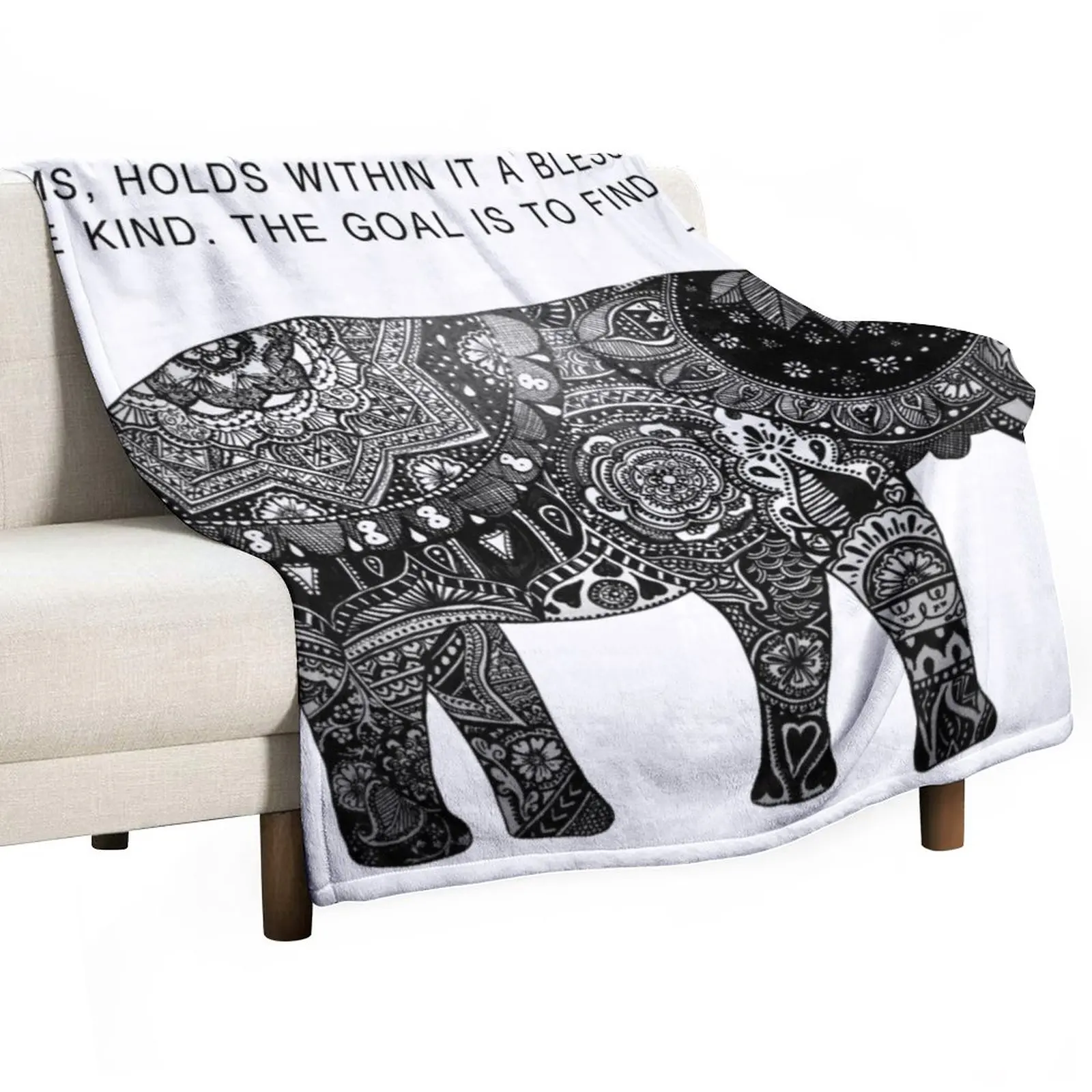 

Buddha Wisdom Elephant Throw Blanket Luxury St Blanket Bed linens Furry Blankets