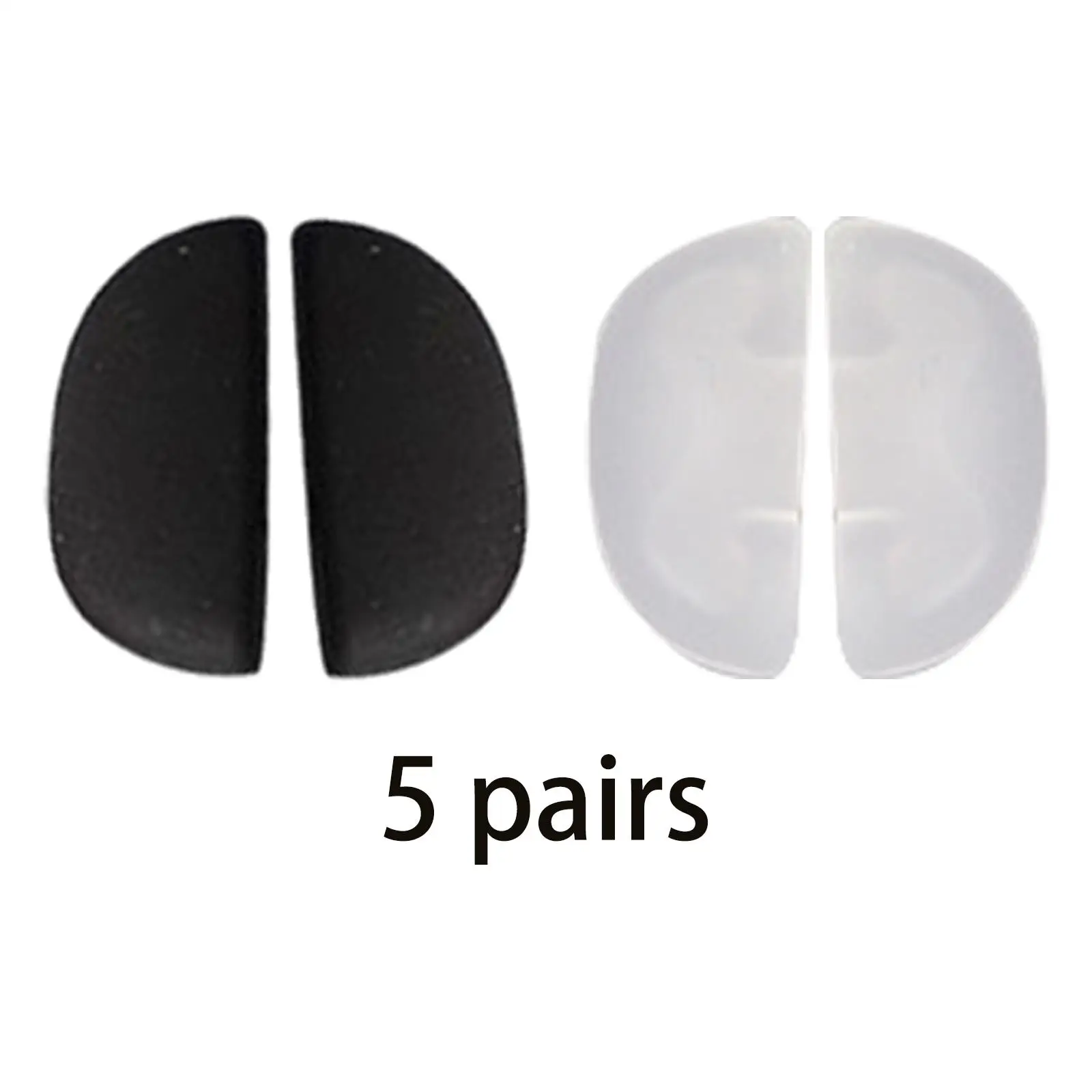 30 Paia Naselli In Silicone Antiscivolo Per Occhiali | Trasparenti A Forma Di D | Morbidi E Autoadesivi | 2x1cm Spessore 1mm