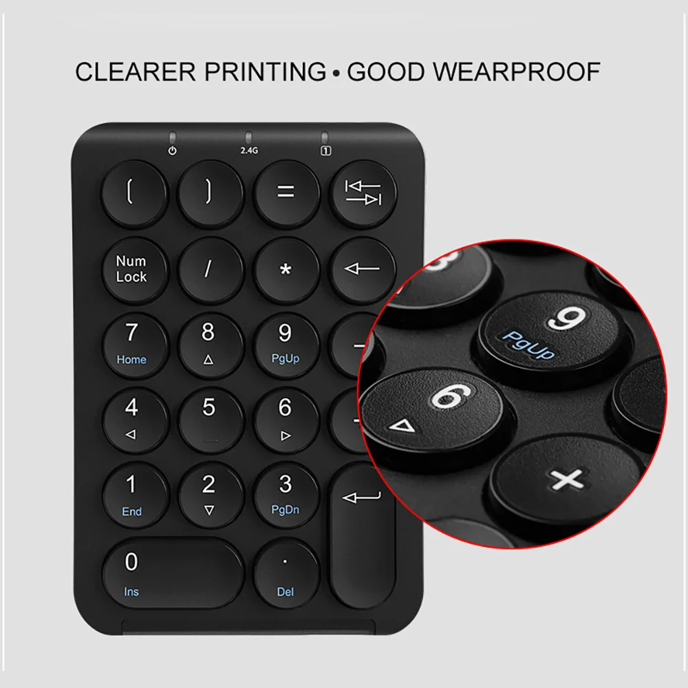Teclado Numérico sem Fio para Laptop Teclado Numérico sem Fio Financeiro q Externo Teclado 22 Chaves - Imagem 2