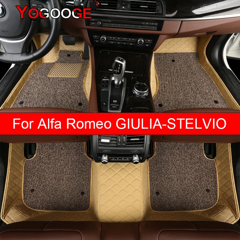 YOGOOGE Car Floor Mats For ALFA ROMEO Giulia STELVIO 2015 2021 Years