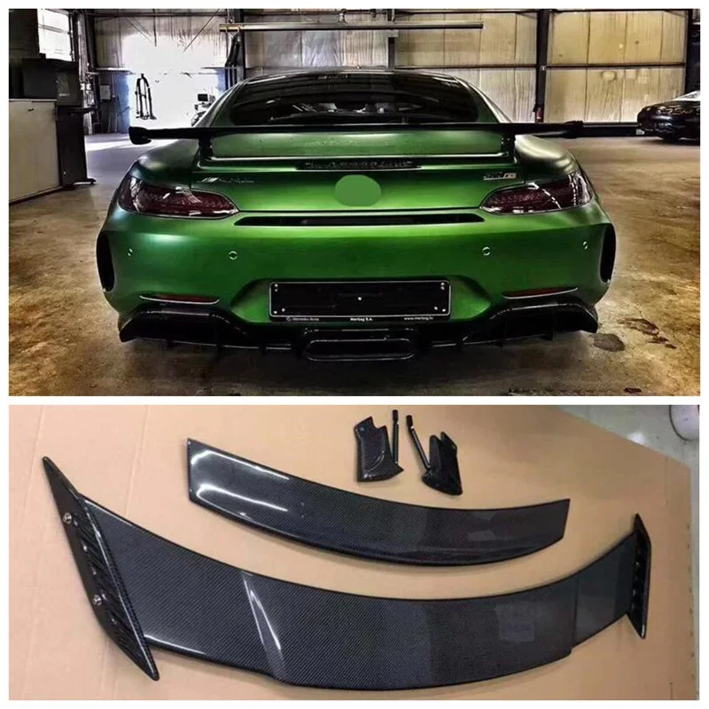 

Fits For Mercedes-Benz AMG GT GTS GTR 2015 2016 2017 2018 High Quality Real Carbon Fiber Rear Trunk Spoiler Splitter Wing