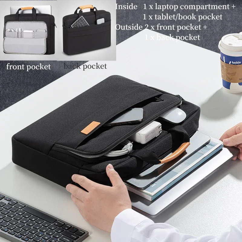 Executive Laptop Briefcase for Men - Sleek and Versatile Business Messenger Bag