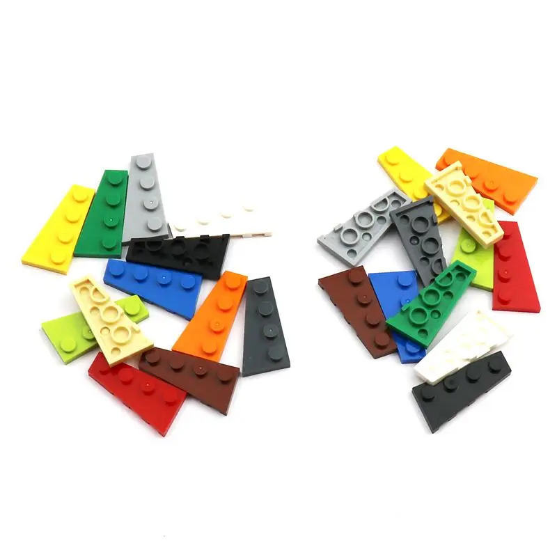 클래식 블록 웨지 플레이트 각진 4x2 어린이 조립 입자 퍼즐 장난감 대량 부품 레고 41770 41769와 호환 가능