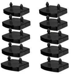 10-20Pcs Black Single/Double End Caps Bed Slat Holders Replacement for Holding Securing Plastic Bed Slats Furniture Parts