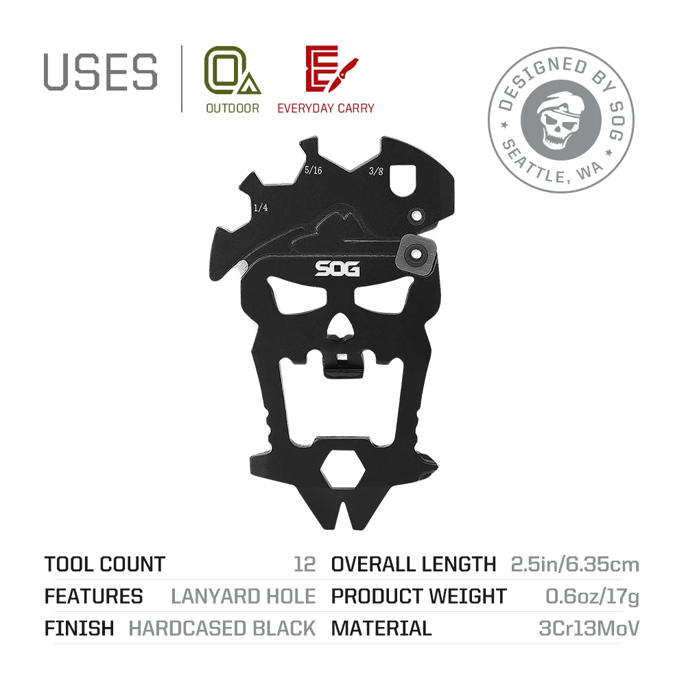SOG MacV Mini Multi-Tool Keychain for Outdoor Camping and Survival