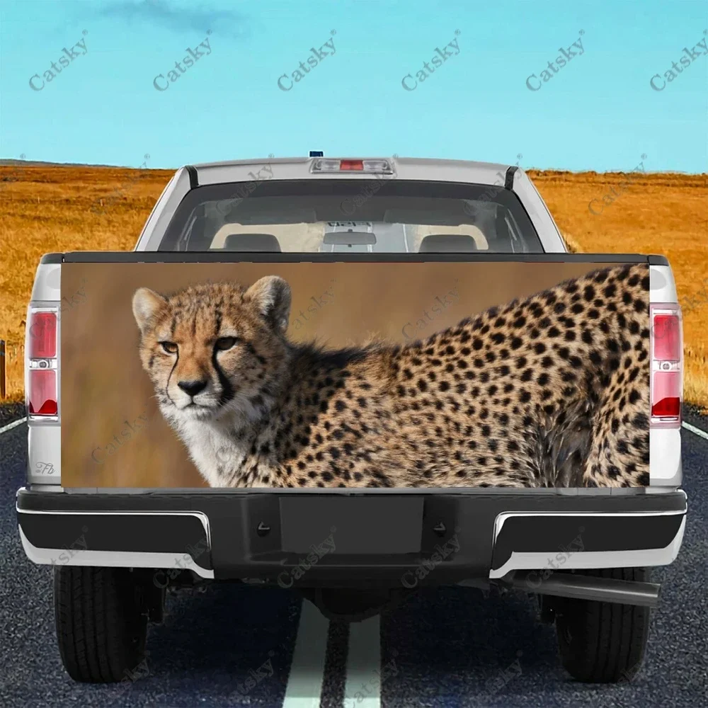 

Cheetah Animal Truck Tailgate Sticker Decal Wrap Vinyl High-Definition Print Graphic Suitable for Pickup Trucks Weatherproof