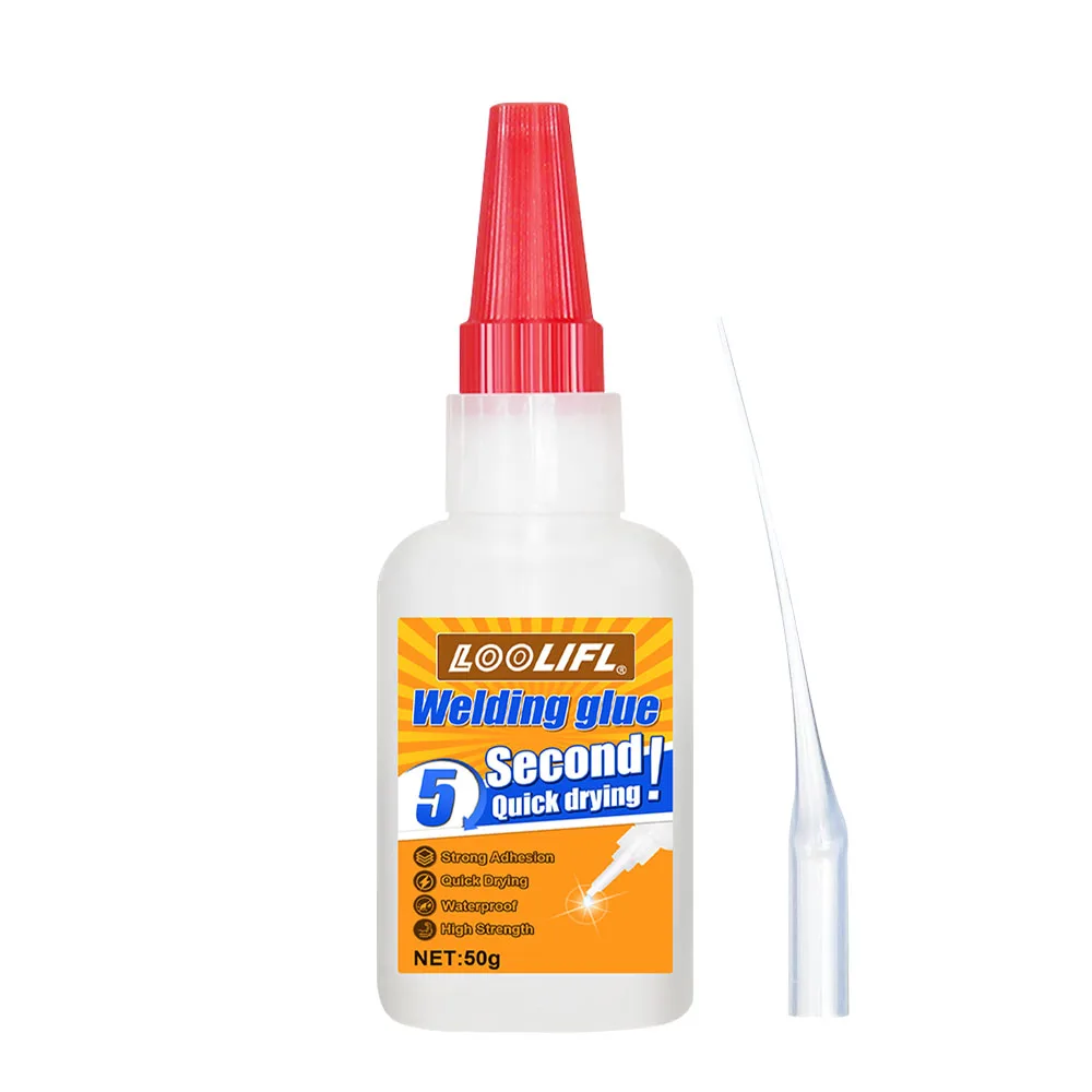 50 גרם דבק סופר משמש לתיקון קרמיקה, פלסטיק, מודלים, מתכות, עץ ונעליים. עשוי בעבודת יד עם חיבור מיידי חזק
