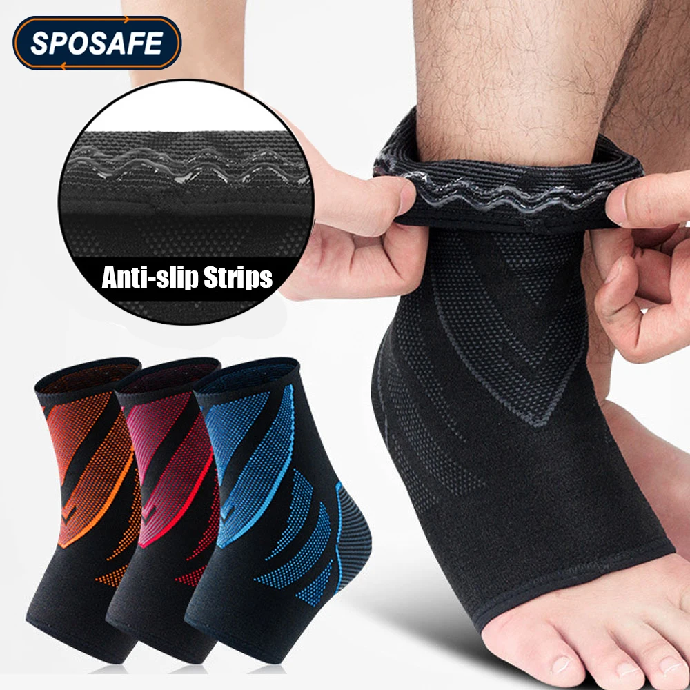 

1Pc Sports Knitted Compression Ankle Support Super Elastic Skin-friendly Ankle Brace for Cycling Running Basketball Football