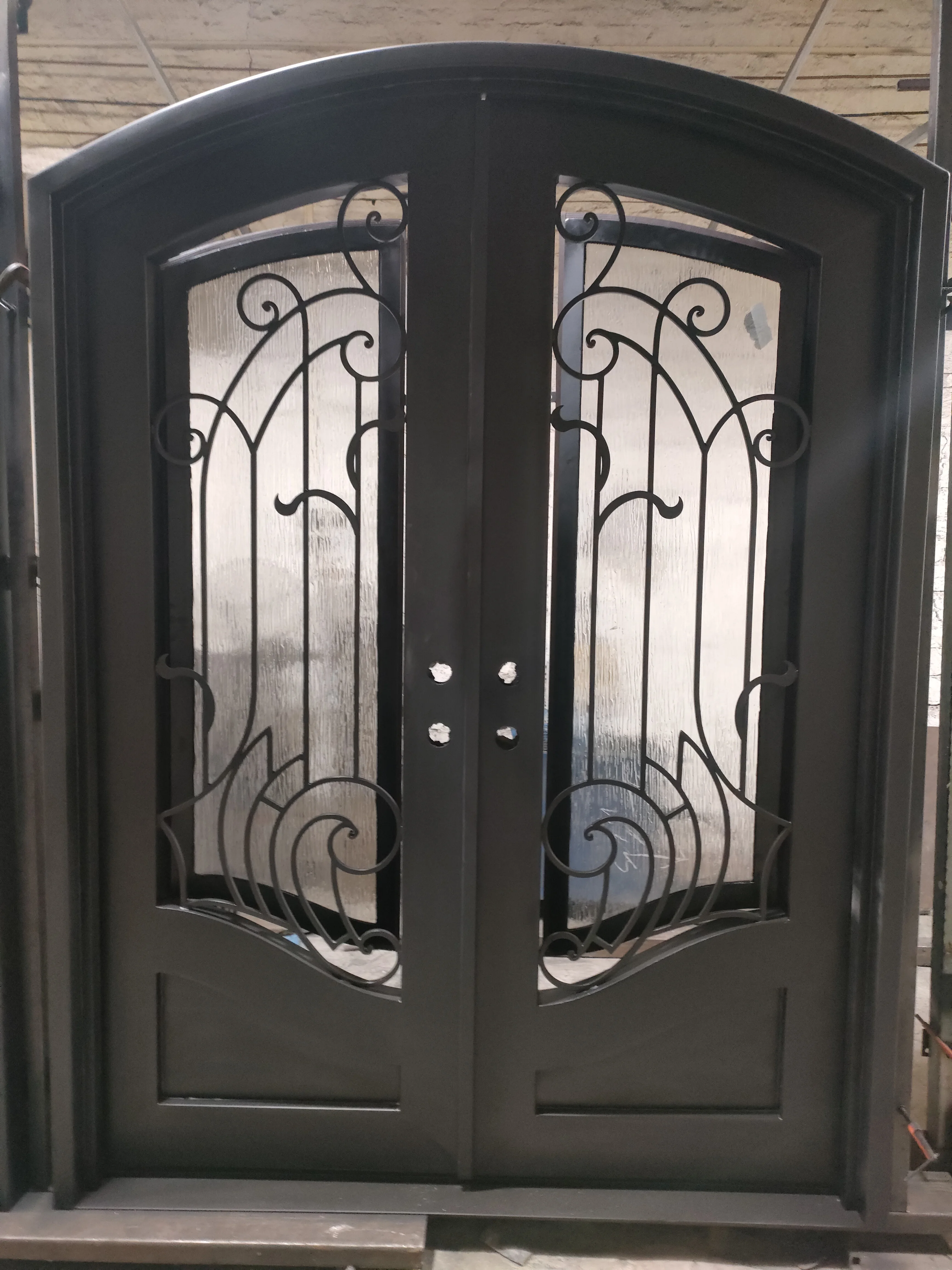 Luxury Exterior Main Double Security Door Wrought Iron Front Entry Gate - Fencing, Trellis and Gates