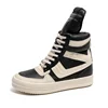 Men High-top Shoes,Ankle Boots,High-top Sneakers Riding Casual Shoes,PVC Retro Designer Platform Sneakers for Street Club 2