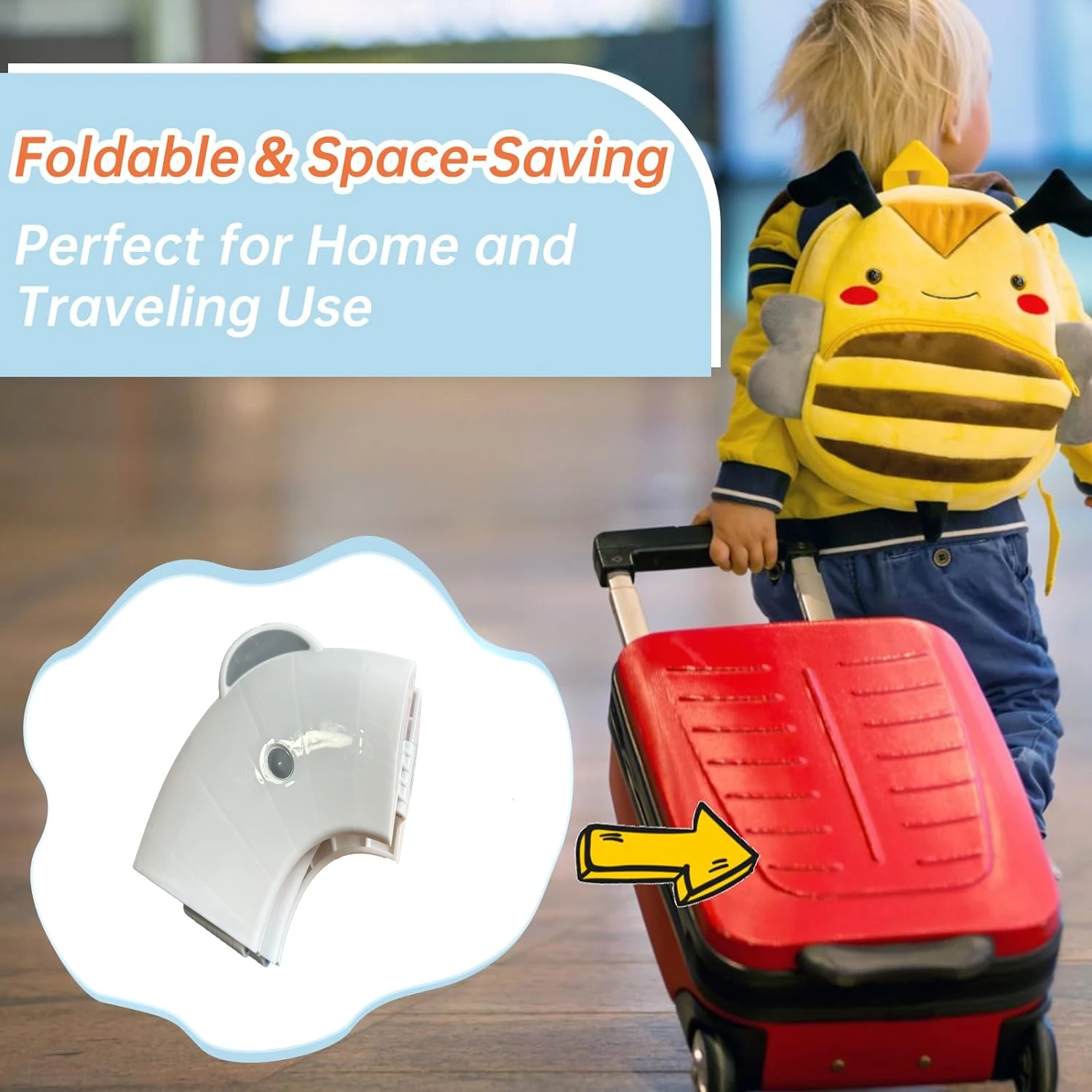 Children's Portable Folding Travel Toilet Seat With Non-Slip Silicone Pad Potty Training Seat for Toddlers Boys and Girls