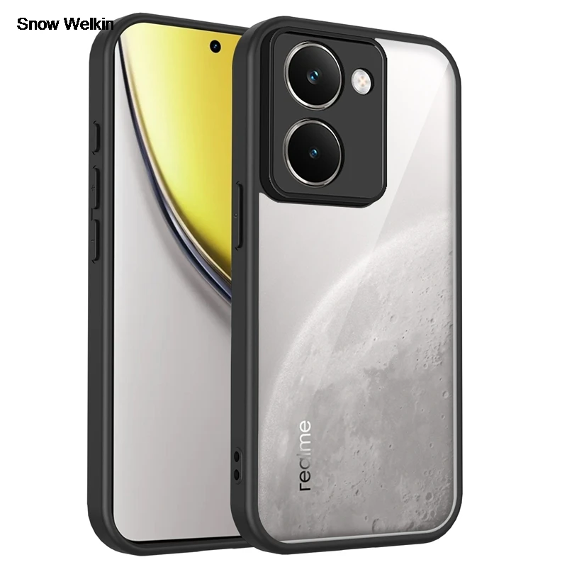Transparent Silicone Shockproof Clear Phone Case with PC Back and TPU Bumper