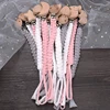 Simple Crochet Cotton Cloth Baby Pacifier Chain Moon Heart Beech Wood Clip For Handmade Baby Nipple Soother Chain Teething Toy 3