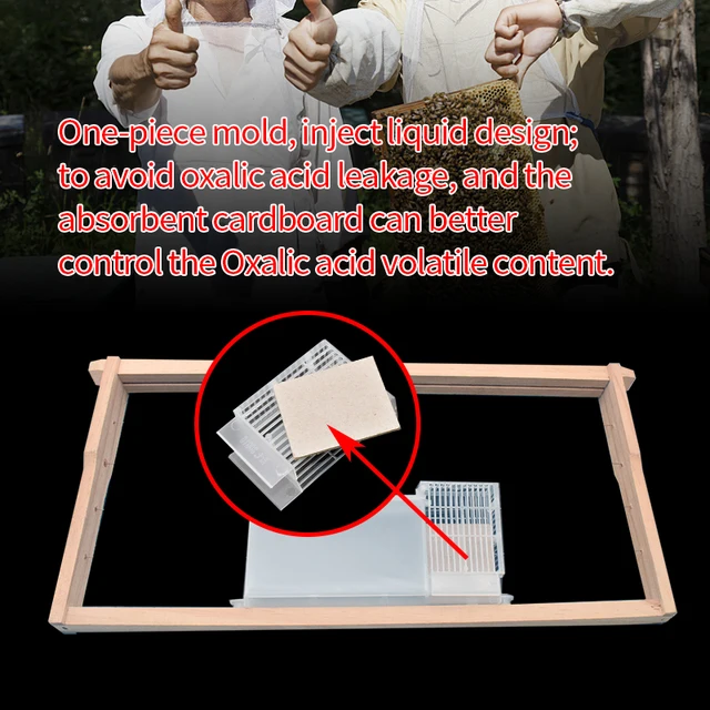 Új Hangyasav -Párologtató Párologtató Rögzített Fészekkeret Méhkas Hangulatos Ecetsav -Adagoló Varroa Atkák Megölve A Méhészeti Eszközöket - Image 3