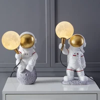 Modern Table Lamp Astronaut Wall Sconce Desk Lighting Fixture Children Room Bedroom Decor 3D Moon Spaceman Desktop Night Light 1