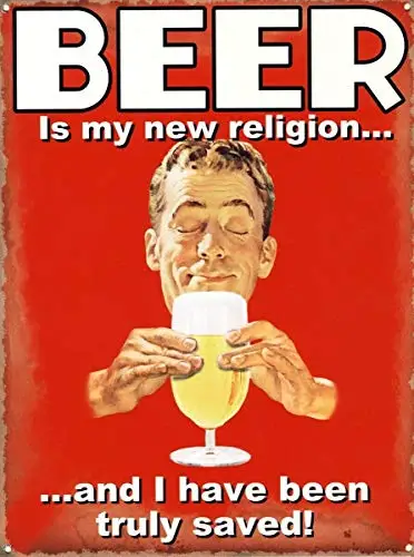 

Beer I Have Been Truly Saved Metal Tin Signs 12x16 Inch Wall Decor Kitchen