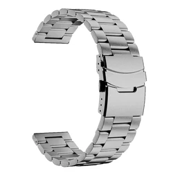 Luxury Titanium Watchband Bracelet, 22mm Adjustable Strap, Premium Design for Huawei GT5 46mm (Silver - 2)
