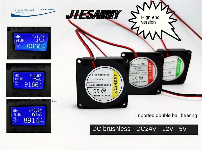 Jiesammy Double Ball 4010 High Turn 24v12v5v Printer 4cm Chassis Mainboard Turbine Cooling Fan