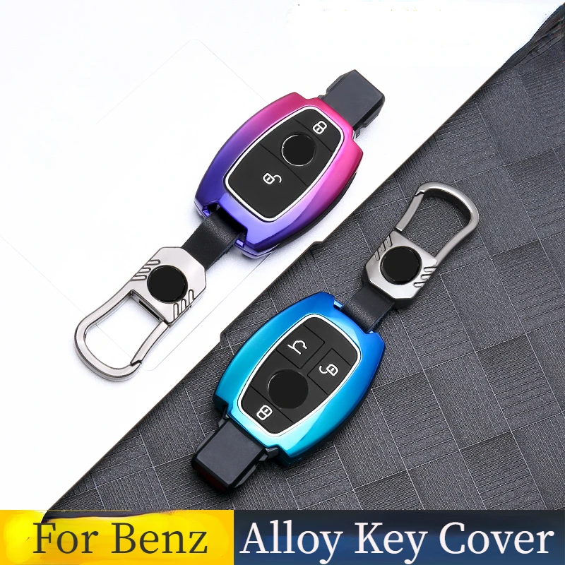 Lega Car Key Case Cover Protection Shell Cover accessori per Benz E C Class W204 W212 W176 GLC CLA GLA Car Styling - S13d51b6e05b84f09a726b64936283d5cD