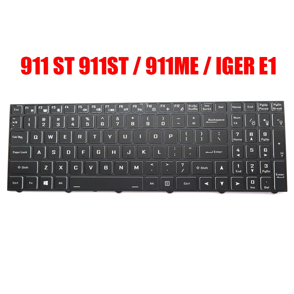 

Laptop Keyboard For Thunderobot 911 ST 911ST / 911ME / IGER E1 English US Black Without Backlit New