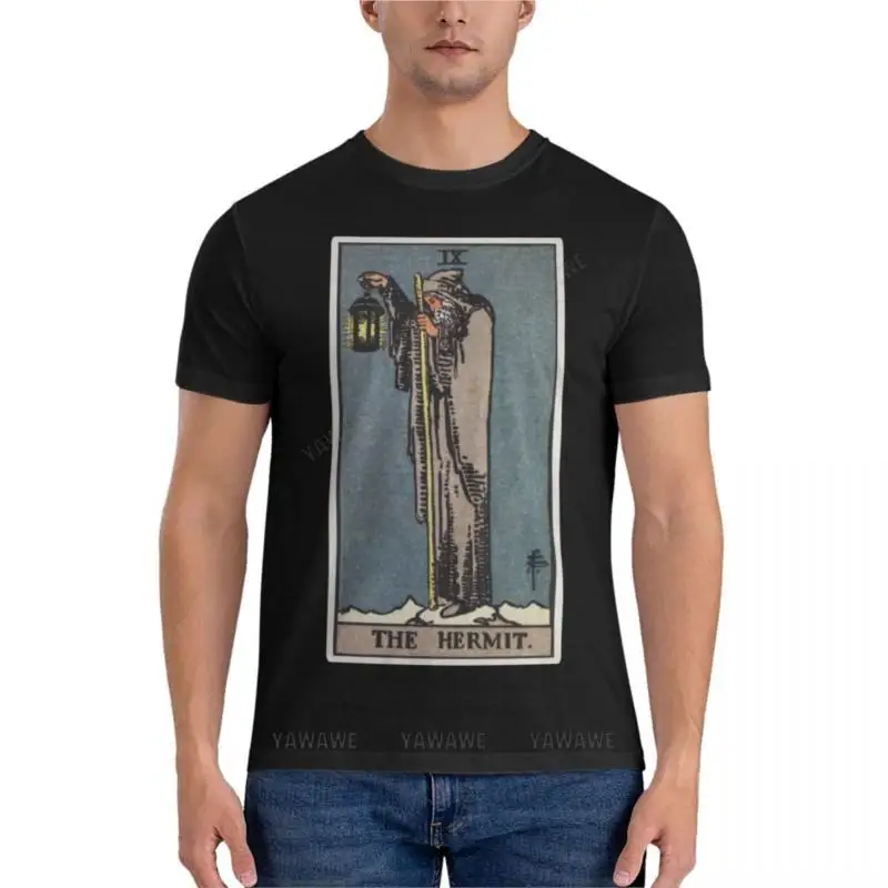 

boys summer tops men t shirt IX. The Hermit Tarot Card Classic T-Shirt o-neck t-shirt men clothing