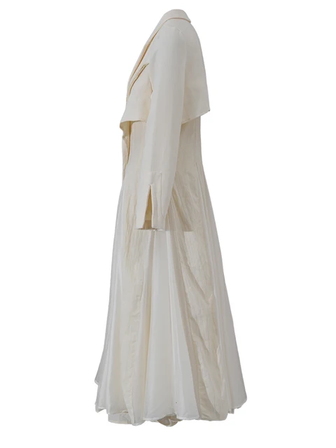 Long pleated linen dresses
