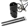 Motorcycle Biker Drink Holder PU Leather Skull Shape Universal Coffee Water Bottle Cup Holder With 2 Straps For Bicycles Bikes 2