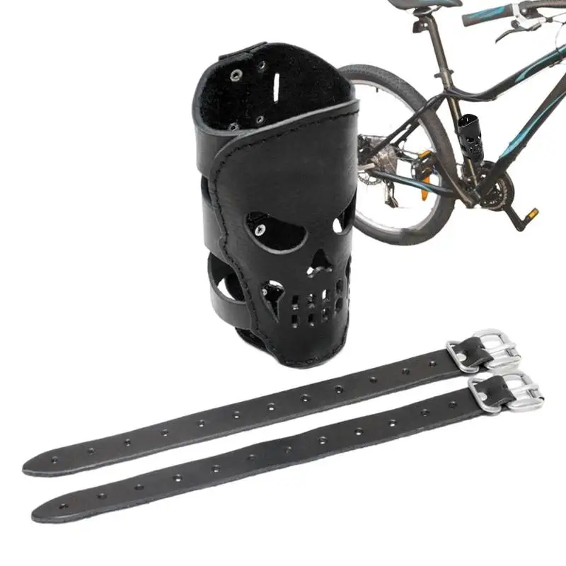 Skull Shape PU Leather Motorcycle Drink Holder