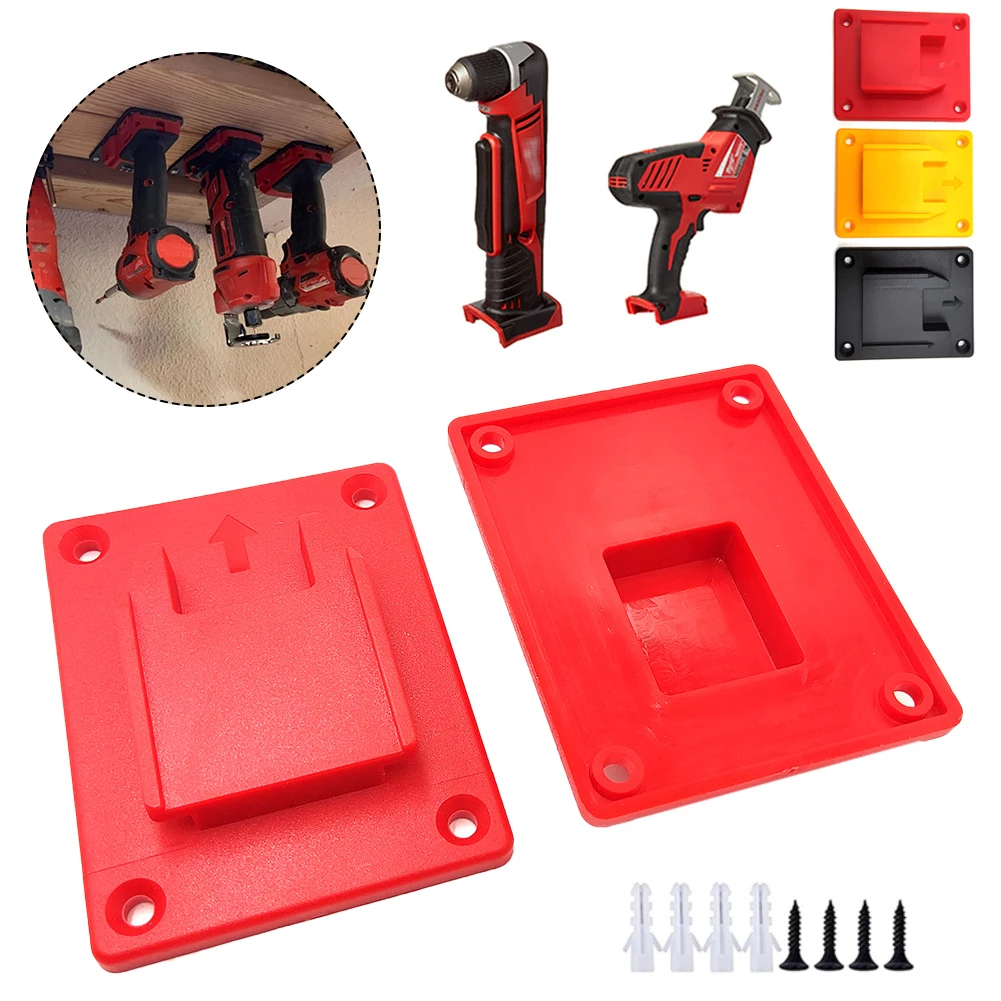 Mount Fit for Milwaukee M18 Hanger 18V Tools Holders for Dewalt 14.4V 18V 20V Drill with 4 Mounting Nails Tool