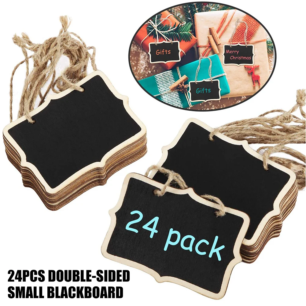 Chalkboard Hanging Wooden Chalkboard Signs Mini Wood Labels Rectangle Durable to use Safe and Durable