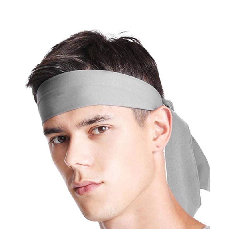 Breathable Cotton Tennis Sweatbands Sweat-Absorbent Running Headband Outdoor Exercise Hairband Yoga Fitness Workout Headbands