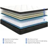King Size Mattress 12 Inch Hybrid Mattress in a Box with Gel Memory Foam Individually Wrapped Pocket Coils Innerspring 3