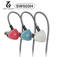 SonicMemory SW500H 1DD+4BA Hybrid Wired in-ear Earphone  Gaming Headset Interchangeable wire design 0.78mm 2pin 3.5mm plug 1