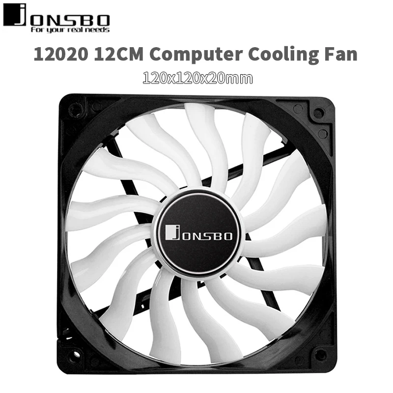 Jonsbo-ventilador de Refrigeração Silencioso Fino do Computador Cooler Cpu Caixa do pc do Chassis 120 mm 20 mm 12023
