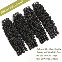 15A birman bouclés cheveux humains paquets cheveux vierges birmans vietnamien brut Extensions de cheveux humains 3C4A spirale bouclés paquets 1/3/4 Pc 2